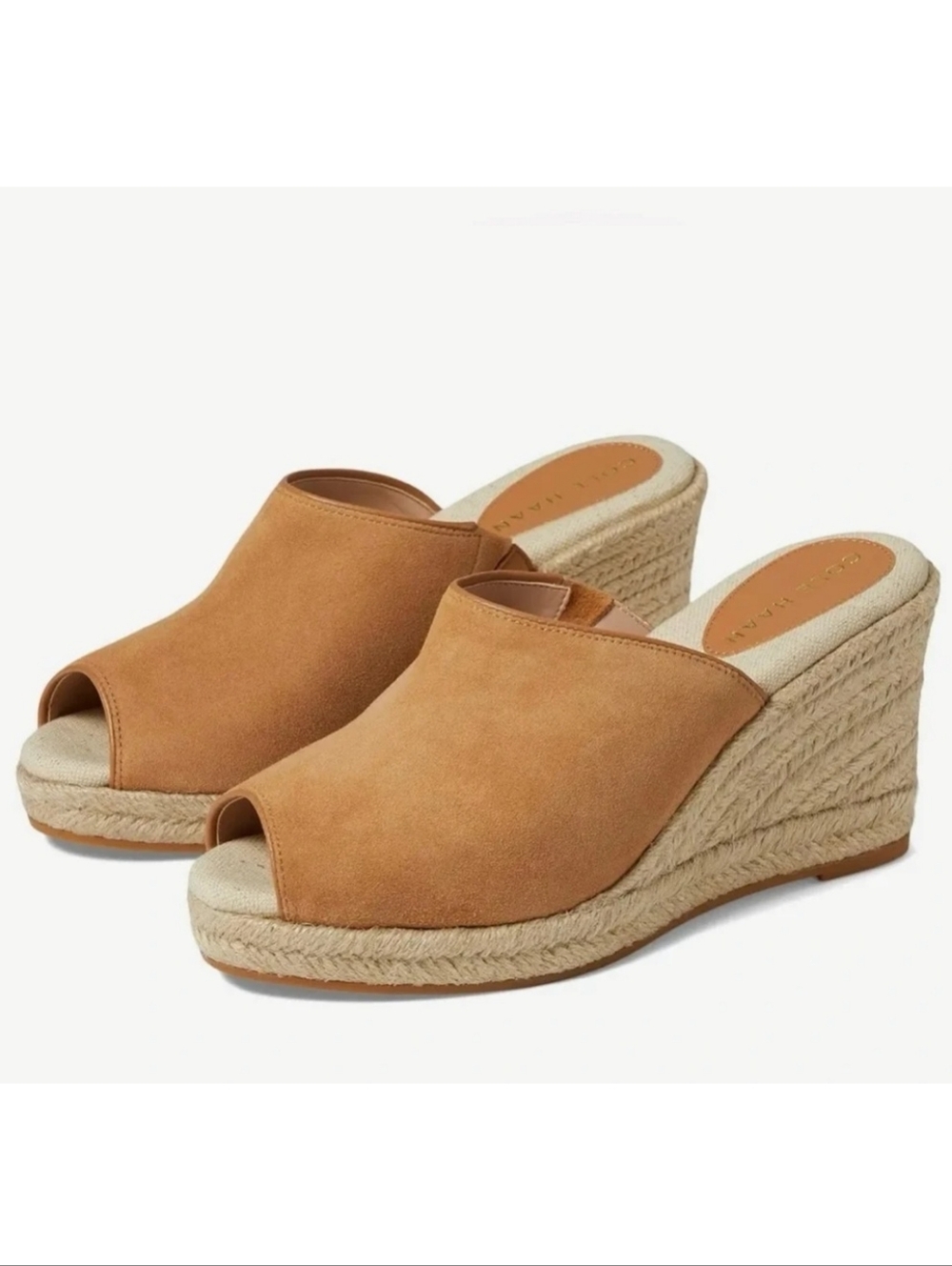 NEW Cole‎ Haan Cloudfeel Southcrest Espadrille Mule Wedge Sandals Size 8